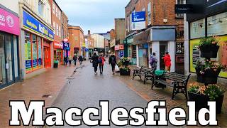 ENGLAND Macclesfield Town Centre Walk Tour UK 4K [upl. by Pate]