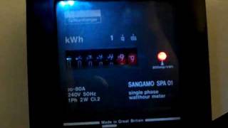 Electricity Meter Sangamo Schlumberger SPA 01 ClicktoZero [upl. by Eesak]