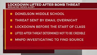 Donelson Middle School threat deemed ‘not credible’ [upl. by Onyx262]