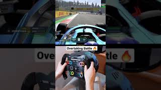 F1 2021 Overtaking Battle 🔥 Thrustmaster Open Wheel Addon [upl. by Yelbmik803]