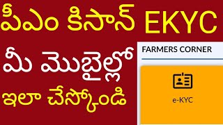 Pm kisan Ekyc in mobile 2024pm kisan ekyc process in telugu pmkisan ekyc [upl. by Aninahs390]