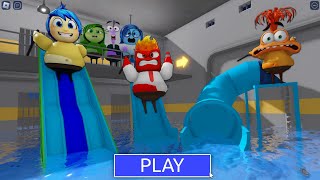 INSIDE OUT 2 WATERPARK PRISON RUN BARRY roblox obby [upl. by Urania]