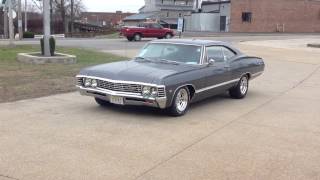 1967 Chevy Impala Exhaust Flowmaster 3quot Duals [upl. by Novla]