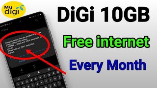 Digi free 10gb internet data every month  digi sim me free me 10gb internet kaise lesakte hai [upl. by Anahsat]