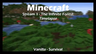 Minecraft  Stream 1  The Infinite Forest  Timelapse [upl. by Acemahs]