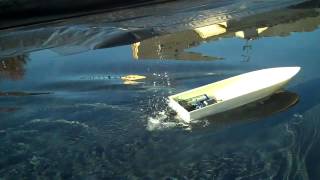 RC JET BOAT KMB Jet Drive with Reverse TEST [upl. by Serdna]