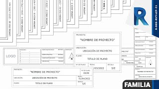 Presentación y Guía de Uso  Familia de Láminas y Cajetines Planos en Revit  Familias Revit [upl. by Zipnick104]