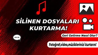 Silinen Dosyaları Geri GetirmeBilgisayardan Silinen Her şeyi Kurtarma \u00100  Veri Kurtarma 2020 [upl. by Nagear]