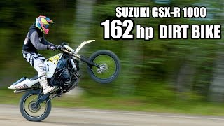 SUZUKI GSXR Dirt Bike 1000cc  OFF ROAD test ride [upl. by Oster]