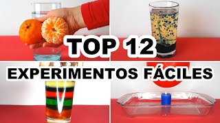 12 EXPERIMENTOS FÁCILES Y SENCILLOS PARA HACER EN CASA [upl. by Ppilihp]