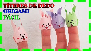 ▷Cómo hacer TÍTERES🐰 de DEDO con papel 🆗 Marioneta de dedos Animales  Papiroflexia FÁCIL✅ [upl. by Milissa66]