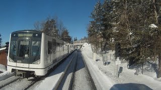 Führerstandsmitfahrt auf den Holmenkollen mit der Metro von Oslo ins Skigebiet [upl. by Katharine323]