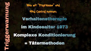 085 Komplexe Konditionierung Verhaltenstherapie  Tätermethoden [upl. by Ecraep996]