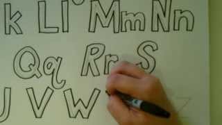 How to Draw Block Letters Alphabet Tutorial [upl. by Bette]