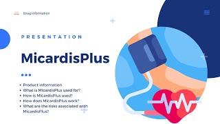 MicardisPlus  Product information uses dosage mechanism  telmisartan  hydrochlorothiazide [upl. by Eeznyl654]