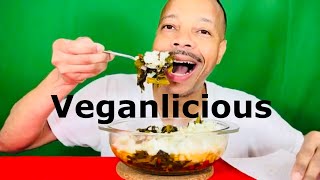 Vegan Collard Greens with Onions and Garlic mukbang fyp eating food healthy good delicious [upl. by Hansel]