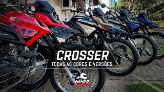 NOVA CROSSER 150 2023  TODAS AS CORES E VERSÕES 🔴🔵 [upl. by Starling]