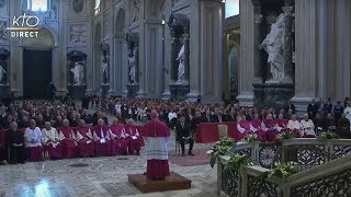 Remise du titre de Premier Chanoine dHonneur au Président Emmanuel Macron [upl. by Suzetta180]