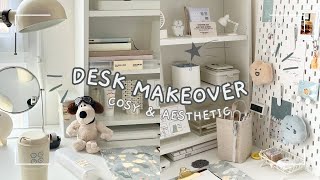 desk makeover part 1 ♥︎  aesthetic cosy amp minimalist ✨ [upl. by Amaleta]