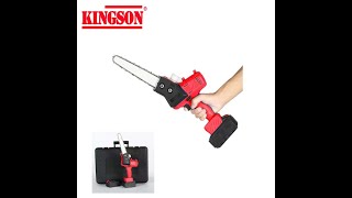 KINGSON electric hand chain saw and battery mini electric chain saw [upl. by Yenroc]