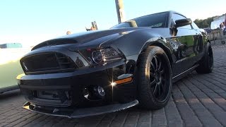 ALL BLACK 850hp Shelby GT500 Super Snake  sound and acceleration [upl. by Lertram]