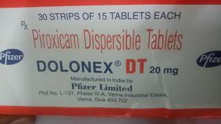 Dolonex 20 MG Tablet DT  Uses Dosage Side Effects Price in hindi [upl. by Ylime]