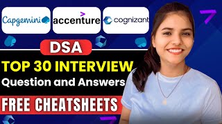 DSA Interview Questions for AccentureCapgeminiCognizant etc technicalinterviewquestions jobs [upl. by Nilhtac]