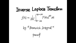 라플라스 역변환브롬위치 적분 Inverse Laplace transform by Bromwich integral [upl. by Otreblig]