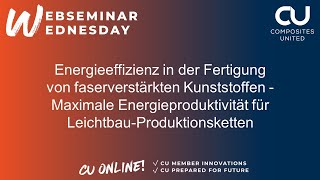 Energieeffizienz in der Fertigung von faserverstärkten Kunststoffen [upl. by Sigvard]