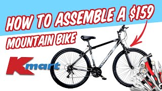 How to Assemble a 159 Kmart Mountain Bicycle in less than 5 Minutes [upl. by Timmi]