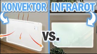 ELEKTROHEIZUNG vs INFRAROTHEIZUNG  Konvektionsheizung oder Infrarotheizung kaufen [upl. by Emlynn]