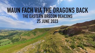 Waun Fach via Dragons Back circular walk Black Mountains Eastern Brecon Beacons [upl. by Ayian369]