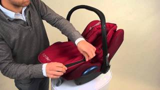 MaxiCosi  How to install the Footmuff CabrioFix baby car seat [upl. by Spearman925]