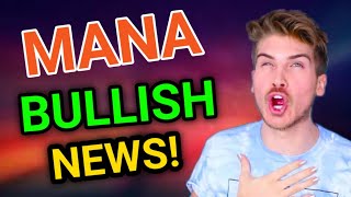 Decentraland Bullish News  MANA Price Prediction MANA Today Updates [upl. by Daahsar]