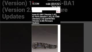 ICOM 7610  7300 7852 V141  260 FIRMWARE [upl. by Vacla]