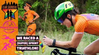 We Raced A Super Sprint Triathlon Pinkstrong Triathlon Race Recap [upl. by Marice]