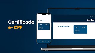 eCPF CertiSign conheça o melhor certificado digital  CertiSign [upl. by Nodrog]