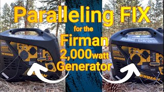 Firman 2000 watt Generator  Paralleling Fix  From Costco [upl. by Appleby]