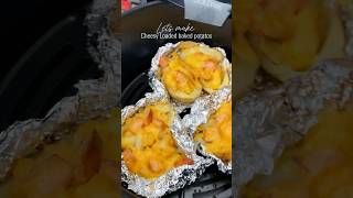 Cheesy loaded baked potatoes 🧀🔥😍 foodie foodlover cheesypotato [upl. by Jewelle]