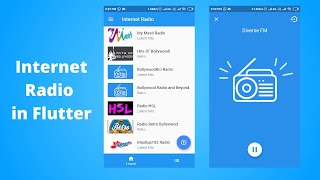 Internet radio using Flutter  Online music streaming app  FlutterBoard [upl. by Faxen83]