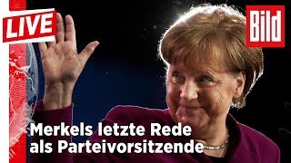 Merkels Abschiedsrede beim CDUParteitag [upl. by Hiroko583]