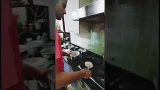 Washington Sundar cooking dosa [upl. by Deena486]