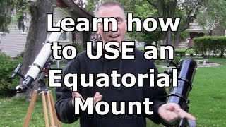 How to use aim your equatorial mount telescope [upl. by Harelda]