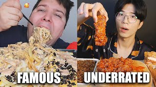 FAMOUS VS UNDERRATED MUKBANGERS compilation [upl. by Dedrick]