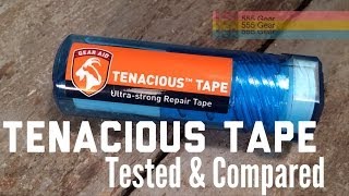 Review Tenacious Tape by Gear Aid quotIs this Tent  Jacket Repair Tape Better Than Gorilla Tapequot [upl. by Cyprio520]