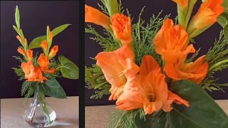 42 💐Effortless Elegance Quick Floral Mastery with Gladiolus and Peacock Cypress in Minutes [upl. by Rosy957]