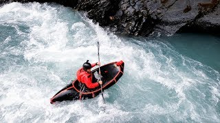 Packrafting Landquart Switzerland June 2018 [upl. by Enalahs236]