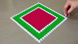 Easy And Simple Diwali Rangoli Designs  Easy Deepavali Rangoli Designs  Deepavali Kolam Designs [upl. by Finegan]