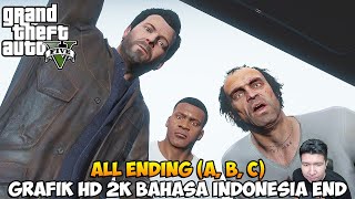 PERAMPOKAN BANK TERBESAR DAN AKHIR PERJALANAN MICHAEL FRANKLIN TREVOR GTA V HD TAMAT ALL ENDING [upl. by Vinnie82]