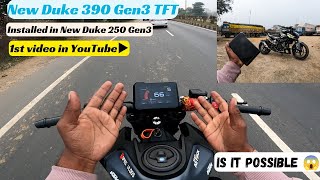 Duke 390 Gen3 TFT Meter Installed in New Duke 250 Gen3 🚀🤯 First Video in YouTube▶️ 🤯  modification [upl. by Anicnarf]